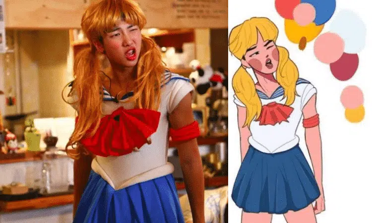 RM de BTS sailor moon