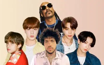 Jin, Jimin, V y Jungkook de BTS, Snoop Dogg y Benny Blanco